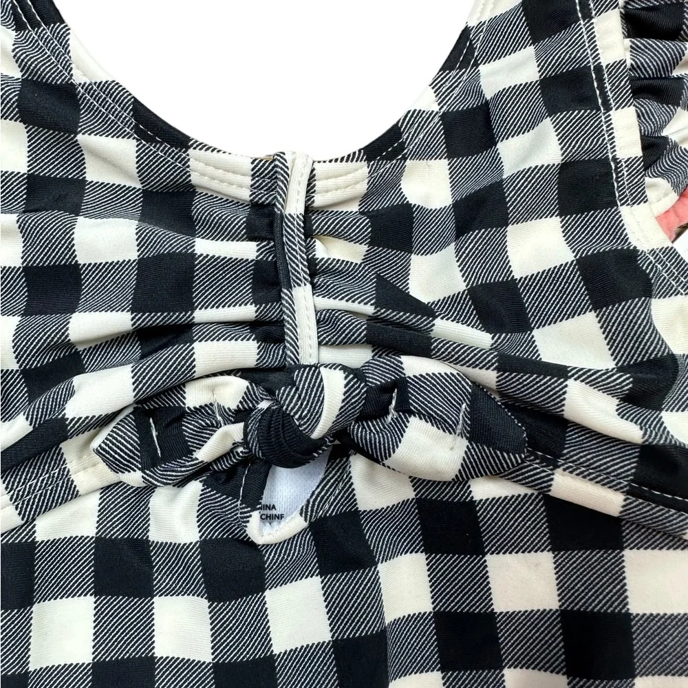 JESSICA SIMPSON: NWT Black & White Gingham One-Piece Toddler Swimsuit -Size 2T